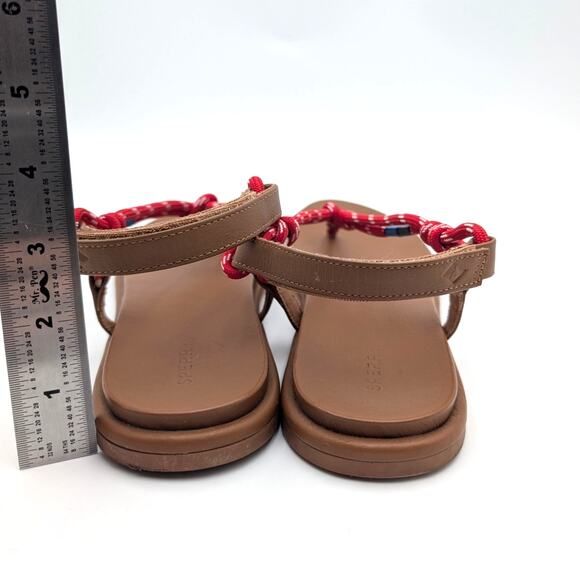 Sperry Isla T-Bar Slingback Sandal Open Round Toe Women's Red Size US11 EU42.5 - Picture 4 of 12